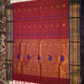 Kanchi Cotton|maroon & oil blue