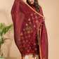 Burgundy Red Cotton Linen 2-Piece Set Kurti & Dupatta (UNSTITCHED) - 034