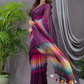 Handloom Khadi Cotton Saree With Wine Purple - 006