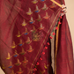 Burgundy Red Cotton Linen 2-Piece Set Kurti & Dupatta (UNSTITCHED) - 034