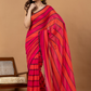 Pure Handloom Mul Cotton Saree | Hot Pink And Magenta Stripes