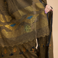 Olive Green Tissue Linen 2-Piece Set Kurti & Dupatta (UNSTITCHED) - 035