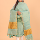 Mint Green Tissue Linen Jamdani 2-Piece Set Kurti & Dupatta (UNSTITCHED) - 054