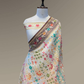 Pure Banarasi Exclusive Ektara Kora JAMDANI Tilfi saree  | Beige