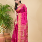 Tissue Silk Saree With Hot Pink - 028