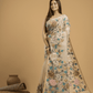 Hand Made Jamdani Saree With Pale Brown - 038