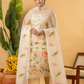 Classic Kota Doria Cotton Unstitched 2-Piece Kurti | Off-White