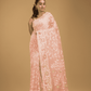 Light Pink Cotton Silk Jamdani Saree - 023 - indeloom