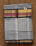 Kanchi Cotton|Grey & Navy Blue