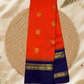 Handwoven Pure Gadwal Silk Saree | Orange