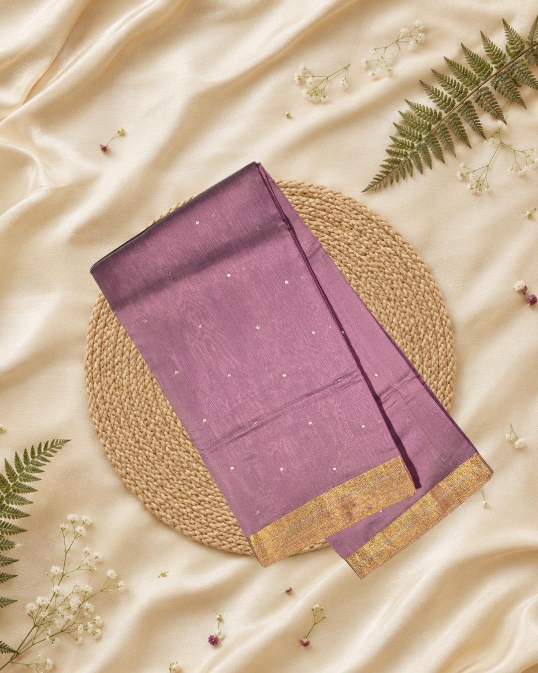 Handloom Chanderi Silk Cotton Saree  |  pastel pink