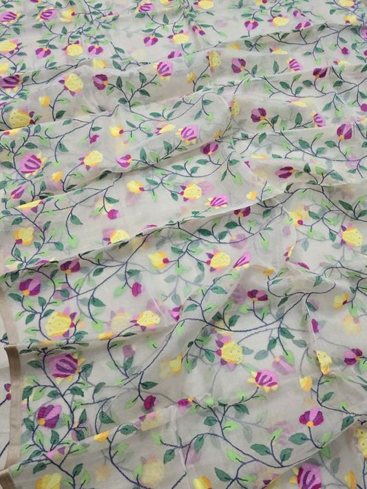 Handwoven Pure Handwoven Pure Muslin Saree  |  Lavender Purple