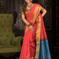 Pure Handloom Korvai Saree | Orange