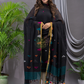 True Black Linen X Linen 2-Piece Set Kurti & Dupatta (UNSTITCHED) - 134