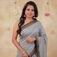 Handloom Narayanpet Cotton Saree | Grey