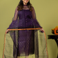 Handwoven Jamdani Muslin Unstitched 2-piece Kurti | Deep Violet