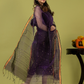 Handwoven Jamdani Muslin Unstitched 2-piece Kurti | Deep Violet