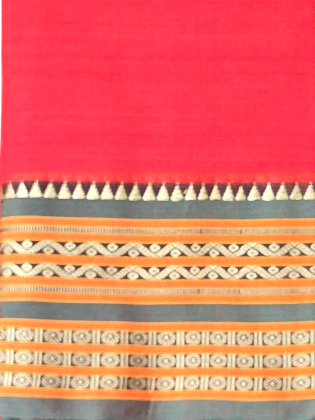 Narayanpet Cotton Saree - Red