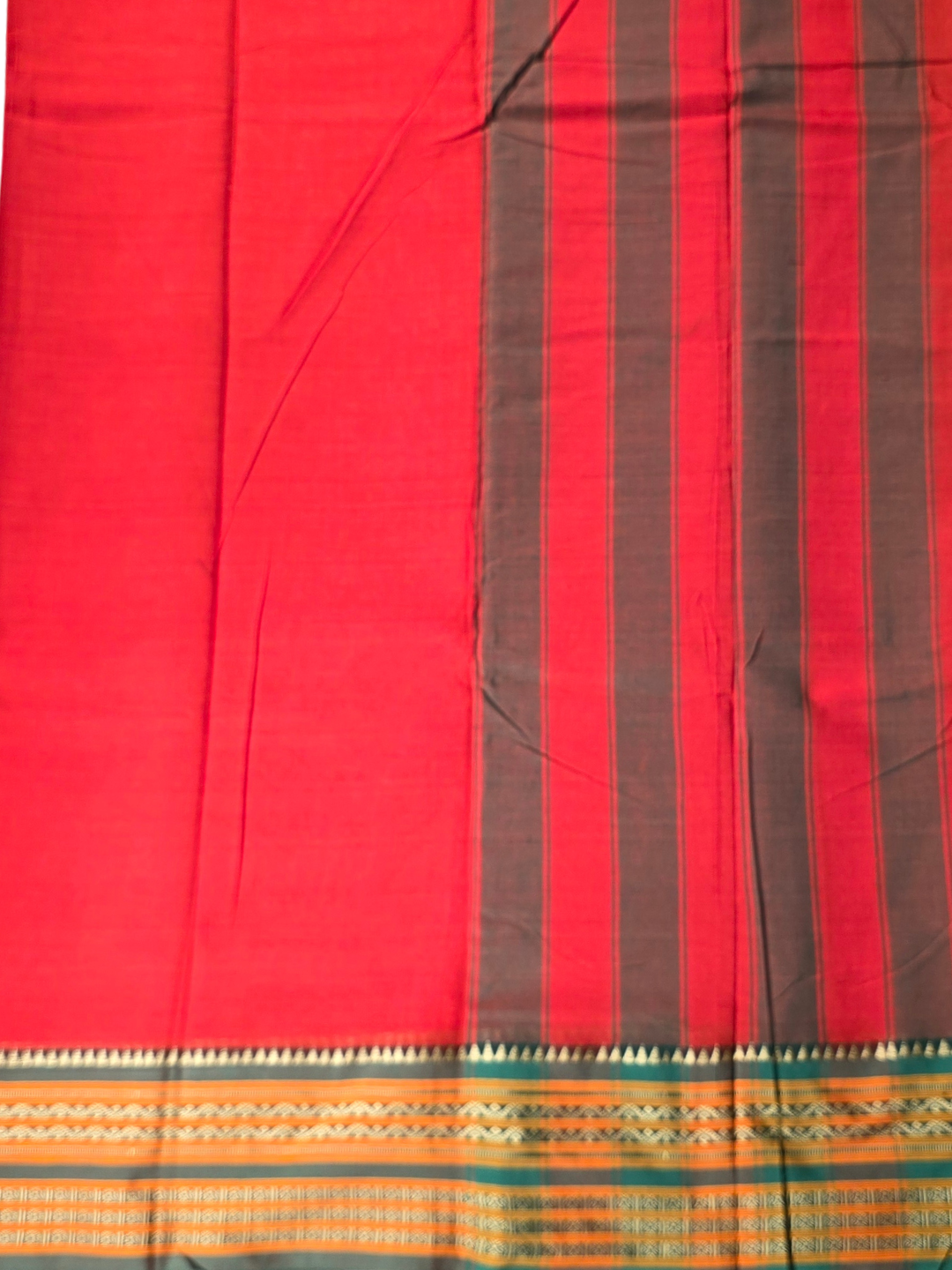 Narayanpet Cotton Saree - Red