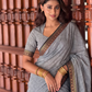 Handloom Narayanpet Cotton Saree | Grey