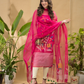 Deep Pink  Jamdani -Piec2-Piece Set Kurti & Dupatta (UNSTITCHED) -748