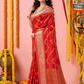 Classic Benarasi Katan Semi Silk Saree | Classic Red