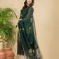 Pine Green Mercerised Cotton Meenakari Motif 2-Piece Kurti & Dupatta (UNSTITCHED)-872