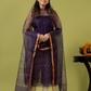Handwoven Jamdani Muslin Unstitched 2-piece Kurti | Deep Violet