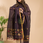 Dark Purple Tissue Linen 2-Piece Set Kurti & Dupatta (UNSTITCHED) - 036