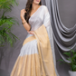 Tissue Silk Saree With Pearl White - 007