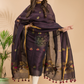 Dark Purple Tissue Linen 2-Piece Set Kurti & Dupatta (UNSTITCHED) - 036