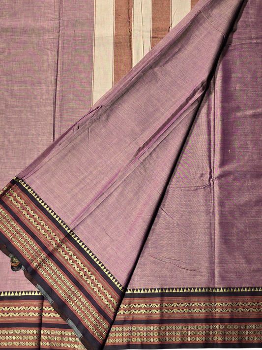 Handloom Narayanpet Cotton Saree | Mauve