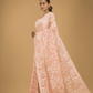 Light Pink Cotton Silk Jamdani Saree - 023 - indeloom