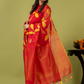 Handwoven Jamdani Silk Cotton Unstitched 2-piece Kurti | Vermilion Red