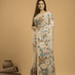Hand Made Jamdani Saree With Pale Brown - 038