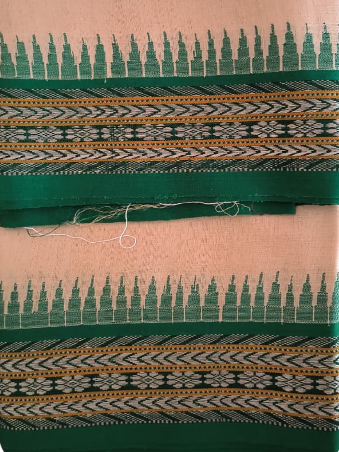 Handwoven Pure Vidarbha Tussar Silk Saree | Cream White