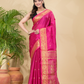 Tissue Silk Saree With Hot Pink - 028