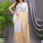 Tissue Silk Saree With Pearl White - 007