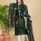 Pine Green Mercerised Cotton Meenakari Motif 2-Piece Kurti & Dupatta (UNSTITCHED)-872