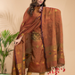 Rust Orange Tissue Linen 2-Piece Set Kurti & Dupatta (UNSTITCHED) - 037