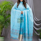 Sky Blue 120 Count Cotton Jamdani 2-Piece Set Kurti & Dupatta (UNSTITCHED) - 136