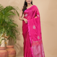 Tissue Silk Saree With Shaded Deep Pink - 034