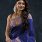 Pure Handloom Korvai Saree | Berry Blue