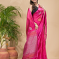 Tissue Silk Saree With Shaded Deep Pink - 034