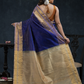 Pure Handloom Korvai Saree | Berry Blue