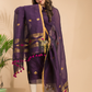 Midnight Purple Tissue Linen 2-Piece Set Kurti & Dupatta (UNSTITCHED) - 038