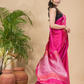 Tissue Silk Saree With Shaded Deep Pink - 034