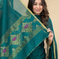 Teal Green Mercerised Cotton Meenakari Motif 2-Piece Kurti & Dupatta (UNSTITCHED)-873
