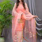 Coral Orange Matka Jamdani 2-Piece Set Kurti & Dupatta (UNSTITCHED) - 104