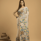 Hand Made Jamdani Saree With Pale Brown - 038
